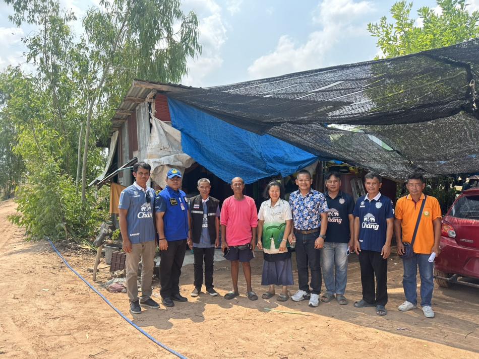 การลงพื้นที่ตรวจสอบ พบปะพูดคุยและให้กำลังใจราษฎรผู้ประสบวาตภัย หมู่ที่ 1 บ้านกันทรารมย์